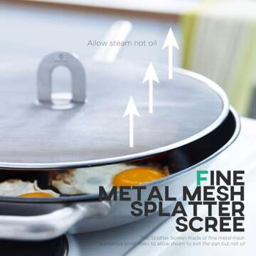 Homestia Stainless Steel Splatter Screen - 3 Sizes Available