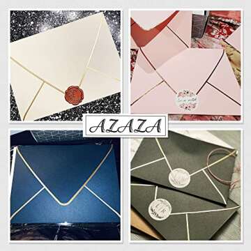 50 Pack, Size A7, Thick Luxury Invitation 5 x 7 Envelopes - For 5x7 Cards| Self Seal| Perfect for We...
