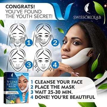 V shape lifting up Face Mask Chin Up Patch Double Chin Reducer Chin Contour Tightening Firming Face Lift Tape Mask V-Line Neck Lifting Patches V Shaped Slimming Face Mask 5 pcs