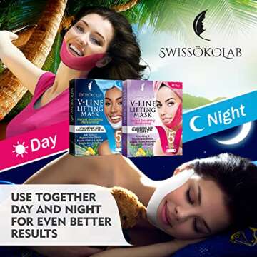 V shape lifting up Face Mask Chin Up Patch Double Chin Reducer Chin Contour Tightening Firming Face Lift Tape Mask V-Line Neck Lifting Patches V Shaped Slimming Face Mask 5 pcs