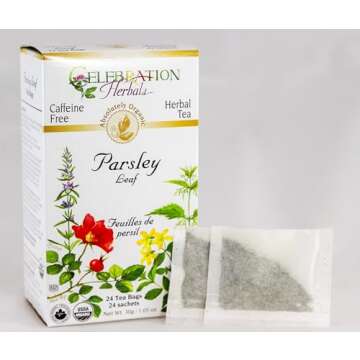 Celebration Herbals Parsley Leaf Tea Bags - 24 Count - Organic and Natural 100%