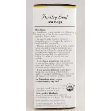Organic Parsley Leaf Herbal Tea - 24 Count Bags