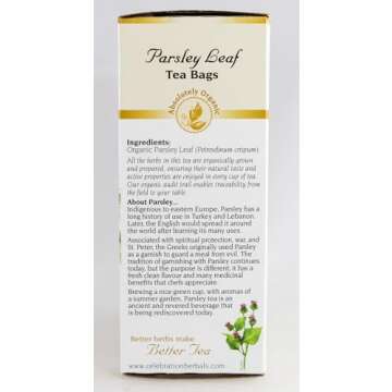 Organic Parsley Leaf Herbal Tea - 24 Count Bags
