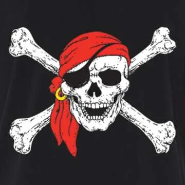 Shop4Ever Pirate Skull Crossbones T-Shirt for All Ages