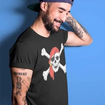 Shop4Ever Pirate Skull Crossbones T-Shirt for All Ages
