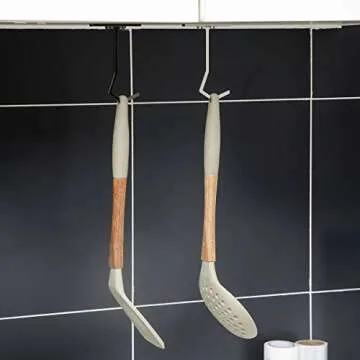 DIKALU Metal Banana Hanger - Under Cabinet Hook for Bananas or Other Kitchen Items. Keep Banana Fresh (Gun Color X 1pc)