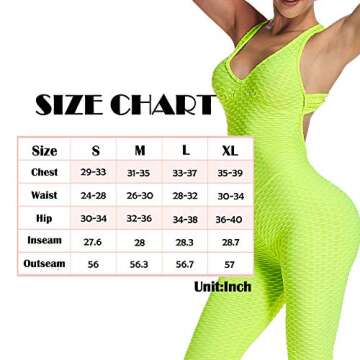 SEASUM Women's Workout Sleeveless Textured Jumpsuit One-Piece Backless Bodysuit Slimming Bodycon Rompers Playsuit S