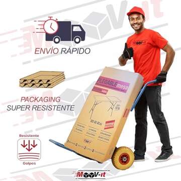 Moov-it Folding Table 6ft. Outdoor and Indoor. Portable Desk for Work. Card Table with Heavy Duty Plastic. Fold-in-Half Banquet Table. Buffet, Catering, Camping, Party, Dining