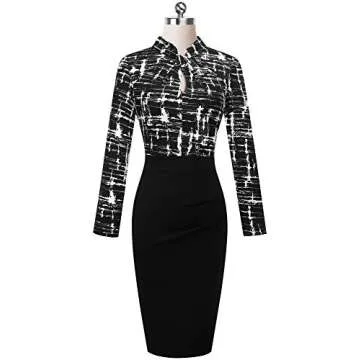 HOMEYEE Women's Stylish Pencil Dress for Business and Church B430