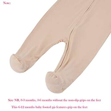 Aablexema Baby Footie Pajamas Zippered for Comfort