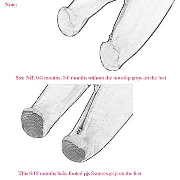 Aablexema Baby Footie Pajamas Zippered for Comfort