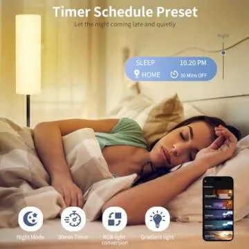 Frideko Modern Floor Lamps with RGB Lighting and Remote