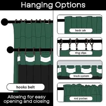 PANELSBURG Green Winter Insulating Drapes for Living Room Bedroom Christmas Farmhouse Blackout Curtains 96 Inches Long Moody Curtains Noise Reducing Curtains 96 Inch