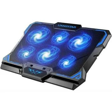 Portable Laptop Cooler with 6 Quiet Fans for Gaming