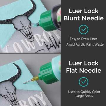 MUBYOK 8 Packs Precision Applicator Caps for 2 Ounce Acrylic Paint Bottle Car Freshie Supplie