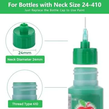 MUBYOK 8 Packs Precision Applicator Caps for 2 Ounce Acrylic Paint Bottle Car Freshie Supplie