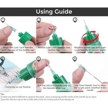 MUBYOK 8 Packs Precision Applicator Caps for 2 Ounce Acrylic Paint Bottle Car Freshie Supplie