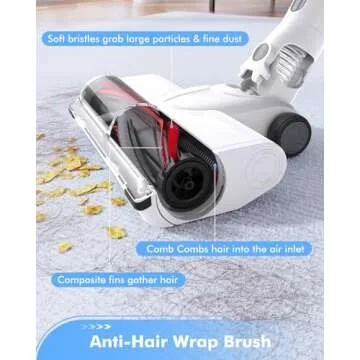 MIUZZY Cordless Vacuum with 140AW Suction Power