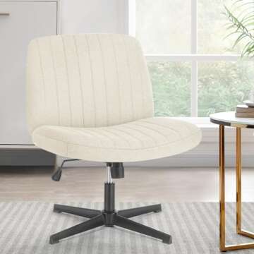 CUANBOZAM Armless Desk Chair - Stylish, Comfortable, and Versatile!