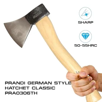 Prandi German Style Hatchet - Carbon Steel Camping Tool