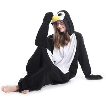 vavalad Adult Penguin Onesie - Fun Cosplay Sleepwear
