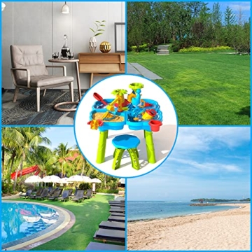 EPPO Sand Water Table Toy for Kids 4 in 1 Outdoor Play