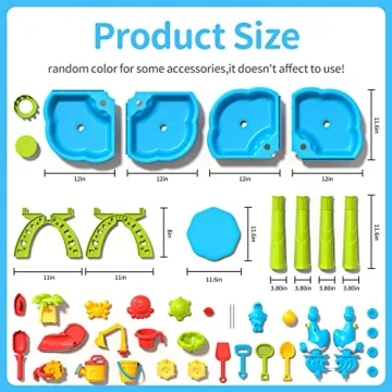 EPPO Sand Water Table Toy for Kids 4 in 1 Outdoor Play