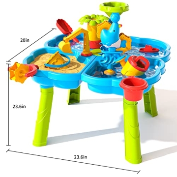 EPPO Sand Water Table Toy for Kids 4 in 1 Outdoor Play