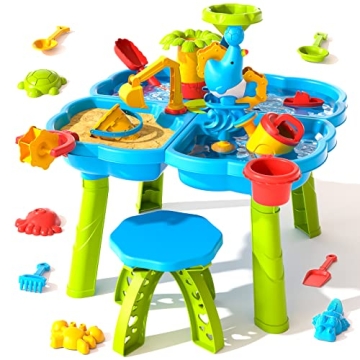 EPPO Sand Water Table Toy for Kids 4 in 1 Outdoor Play
