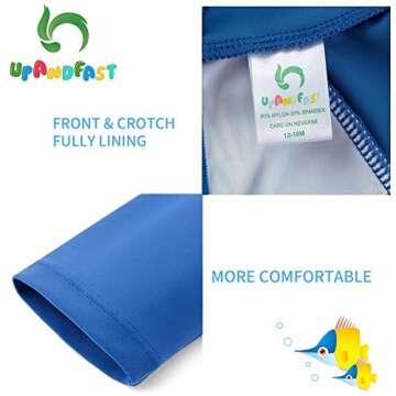 upandfast Baby Toddler Swimsuit with Sun Hat UPF 50+