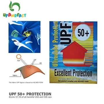 upandfast Baby Toddler Swimsuit with Sun Hat UPF 50+