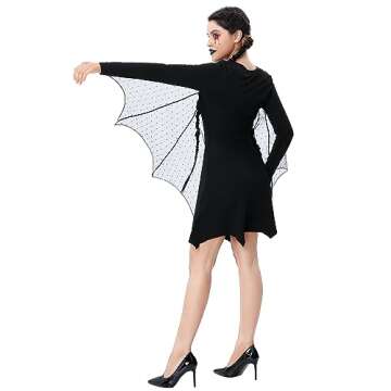 KOJOOIN Women's Halloween Bat Swing Velvet Jumpsuit