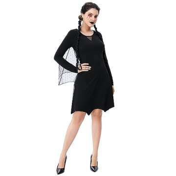 KOJOOIN Women's Halloween Bat Swing Velvet Jumpsuit