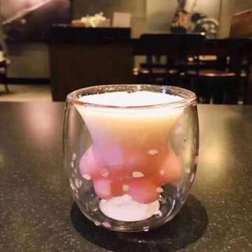 Double Wall Cat Claw Glass Coffee Mug | Handmade