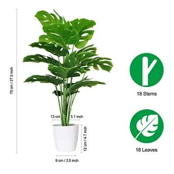 Artificial Monstera Plants Set - Tropical Decor for Homes