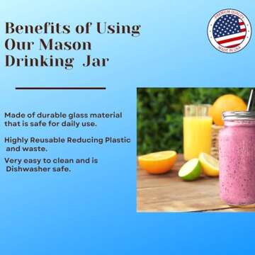 JARMING COLLECTIONS Reusable Smoothie Cups with Straws