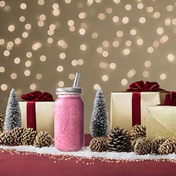 JARMING COLLECTIONS Reusable Smoothie Cups with Straws