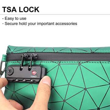 FIREDOG Smell Proof Bags with Lock, Carbon Lined Odor Proof Pouch Case Container for Travel Storage, 6.5x9.5 Inch (Green)