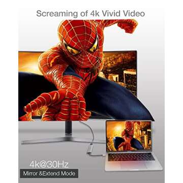 USB C Hub HDMI, INNOMAX 7 in 1 USB C to USB 3.0 Hub, Multiport Adapter with 4K HDMI, 100W Power Delivery, 1 USB-C and 2 USB-A Data Ports, microSD and SD Card Reader for MacBook Pro Air, iPad etc