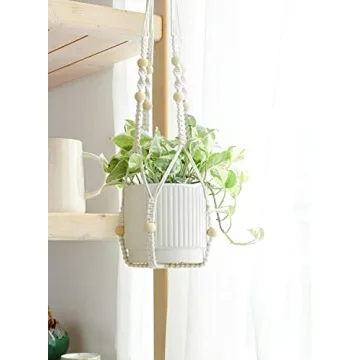 LE TAUCI Ceramic Plant Pots Set of 3 with Drainage Holes