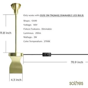 Solfres Headboard Reading Light - No Drill Dimmable Lamp