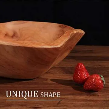 DeziWood Natural Wooden Bowl - Unique Handmade Craft