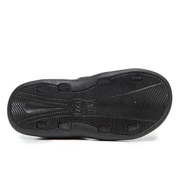 Skysole Boys Double Adjustable Strap Lightweight Slippers, Red, 11-12 Little Kid