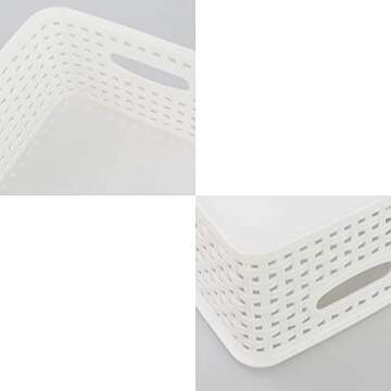 Kiddream Set of 6 Plastic Weave Storage Baskets