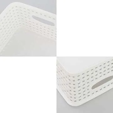 Kiddream Set of 6 Plastic Weave Storage Baskets
