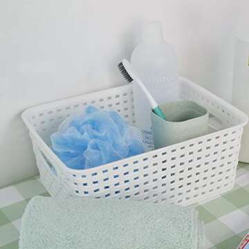 Kiddream Set of 6 Plastic Weave Storage Baskets