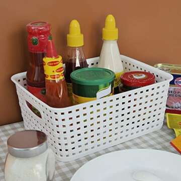 Kiddream Set of 6 Plastic Weave Storage Baskets