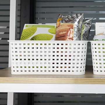 Kiddream Set of 6 Plastic Weave Storage Baskets