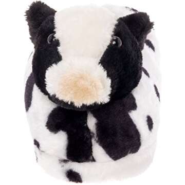 Funziez! Fuzzy Animal Slippers for Women & Men, House Shoes, Teddy Bear, Cow, Cute, Great Mother's D...