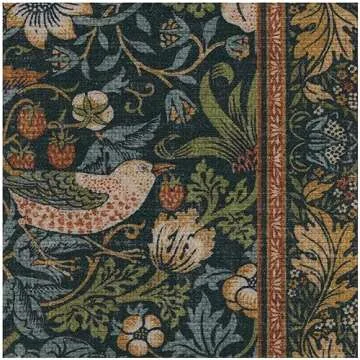 Washable Ruggable x Morris & Co Rug in Strawberry Thief